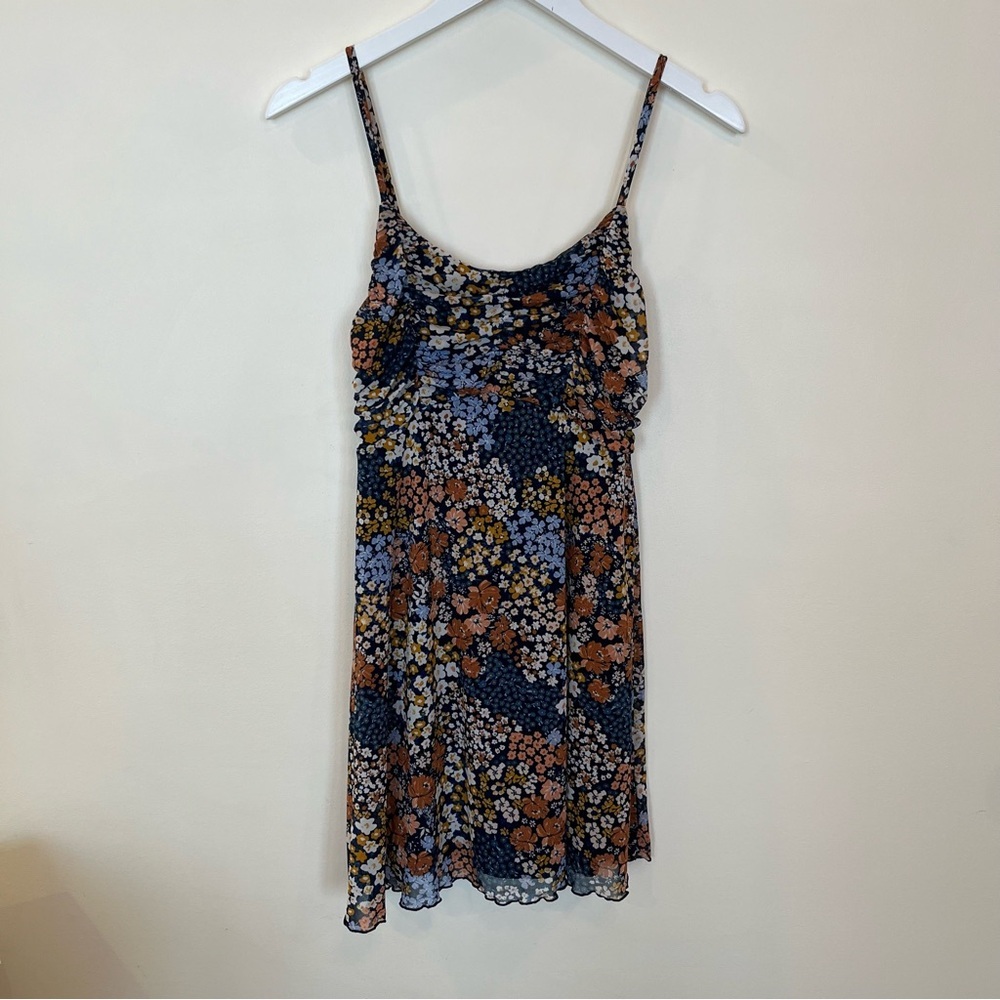 Dry Goods Originality Floral Mini Dress Womens Small Lined Bohemian Mesh